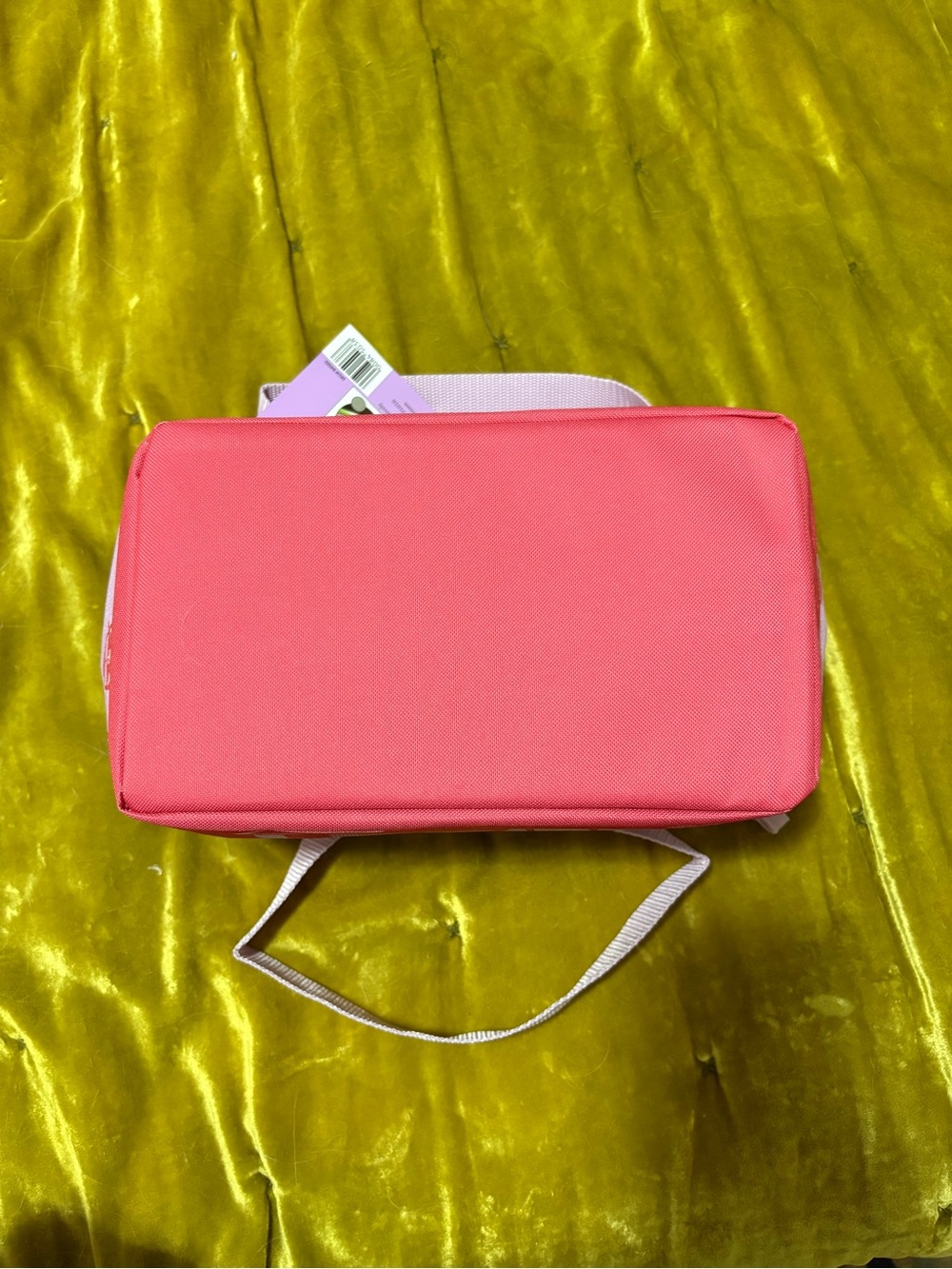 Trader Joe's Pink and Coral Mini Insulated Tote - Picture 4 of 4